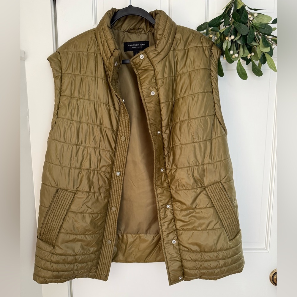 Marc New York Olive Quilted Vest